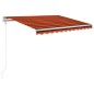 vidaXL Toldo automático retráctil naranja y marrón 300x250 cm vidaXL Toldo automático retráctil naranja y marrón 300x250 cm