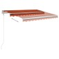 vidaXL Toldo automático retráctil naranja y marrón 300x250 cm vidaXL Toldo automático retráctil naranja y marrón 300x250 cm