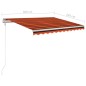 vidaXL Toldo automático retráctil naranja y marrón 300x250 cm vidaXL Toldo automático retráctil naranja y marrón 300x250 cm