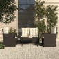 vidaXL Muebles de jardín con cojines 4 piezas ratán sintético negro vidaXL Muebles de jardín con cojines 4 piezas ratán sintético negro