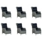 vidaXL Juego de comedor de jardín 9 piezas gris claro vidaXL Juego de comedor de jardín 9 piezas gris claro