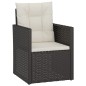vidaXL Muebles de jardín con cojines 4 piezas ratán sintético negro vidaXL Muebles de jardín con cojines 4 piezas ratán sintético negro