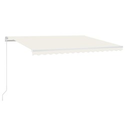 vidaXL Toldo retráctil manual crema 400x350 cm