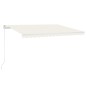 vidaXL Toldo retráctil manual crema 400x350 cm vidaXL Toldo retráctil manual crema 400x350 cm
