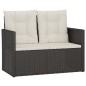 vidaXL Muebles de jardín con cojines 4 piezas ratán sintético negro vidaXL Muebles de jardín con cojines 4 piezas ratán sintético negro