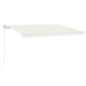 vidaXL Toldo manual retráctil con LED color crema 400x350 cm vidaXL Toldo manual retráctil con LED color crema 400x350 cm