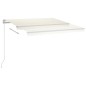 vidaXL Toldo manual retráctil con LED color crema 400x350 cm vidaXL Toldo manual retráctil con LED color crema 400x350 cm