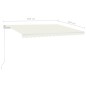 vidaXL Toldo manual retráctil con LED color crema 400x350 cm vidaXL Toldo manual retráctil con LED color crema 400x350 cm
