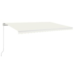 vidaXL Toldo retráctil manual crema 500x350 cm