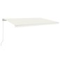 vidaXL Toldo retráctil manual crema 500x350 cm