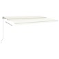 vidaXL Toldo retráctil manual crema 500x350 cm