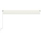 vidaXL Toldo retráctil manual crema 500x350 cm