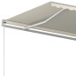 vidaXL Toldo retráctil manual crema 500x350 cm