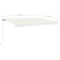 vidaXL Toldo retráctil manual crema 500x350 cm