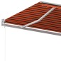 vidaXL Toldo retráctil manual naranja y marrón 500x350 cm