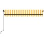 vidaXL Toldo manual retráctil con LED amarillo y blanco 350x250 cm