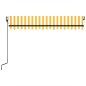 vidaXL Toldo retráctil automático amarillo y blanco 350x250 cm vidaXL Toldo retráctil automático amarillo y blanco 350x250 cm