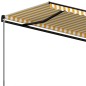 vidaXL Toldo retráctil automático amarillo y blanco 350x250 cm vidaXL Toldo retráctil automático amarillo y blanco 350x250 cm