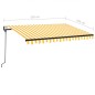 vidaXL Toldo retráctil automático amarillo y blanco 350x250 cm vidaXL Toldo retráctil automático amarillo y blanco 350x250 cm