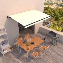 vidaXL Toldo retráctil automático crema 450x300 cm