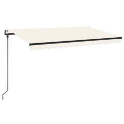vidaXL Toldo retráctil automático crema 450x300 cm