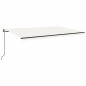 vidaXL Toldo automático con LED y sensor de viento crema 500x300 cm vidaXL Toldo automático con LED y sensor de viento crema 500x300 cm