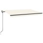 vidaXL Toldo automático con LED y sensor de viento crema 400x350 cm vidaXL Toldo automático con LED y sensor de viento crema 400x350 cm