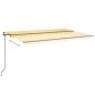vidaXL Toldo retráctil automático amarillo y blanco 500x350 cm vidaXL Toldo retráctil automático amarillo y blanco 500x350 cm