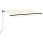 vidaXL Toldo manual retráctil con LED crema 450x350 cm vidaXL Toldo manual retráctil con LED crema 450x350 cm