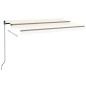 vidaXL Toldo manual retráctil con LED crema 450x350 cm vidaXL Toldo manual retráctil con LED crema 450x350 cm