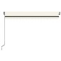 vidaXL Toldo manual retráctil con LED crema 450x350 cm vidaXL Toldo manual retráctil con LED crema 450x350 cm