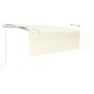 vidaXL Toldo automático persiana LED sensor de viento crema 4,5x3 m vidaXL Toldo automático persiana LED sensor de viento crema 4,5x3 m