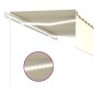 vidaXL Toldo automático persiana LED sensor de viento crema 4,5x3 m vidaXL Toldo automático persiana LED sensor de viento crema 4,5x3 m