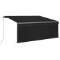 vidaXL Toldo retráctil manual con persiana gris antracita 3x2,5 m vidaXL Toldo retráctil manual con persiana gris antracita 3x2,5 m