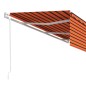 vidaXL Toldo automático retráctil con persiana 6x3 m naranja y marrón vidaXL Toldo automático retráctil con persiana 6x3 m naranja y marrón