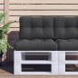 vidaXL Cojín para sofá de palets de tela negro 60x40x12 cm vidaXL Cojín para sofá de palets de tela negro 60x40x12 cm