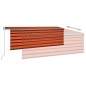 vidaXL Toldo retráctil manual con persiana naranja y marrón 4x3 m vidaXL Toldo retráctil manual con persiana naranja y marrón 4x3 m