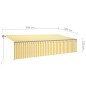 vidaXL Toldo retráctil automático con persiana amarillo y blanco 6x3 m vidaXL Toldo retráctil automático con persiana amarillo y blanco 6x3 m