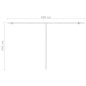 vidaXL Toldo automático LED sensor de viento azul y blanco 450x300 cm vidaXL Toldo automático LED sensor de viento azul y blanco 450x300 cm