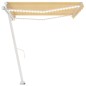 vidaXL Toldo manual retráctil con LED amarillo y blanco 400x350 cm vidaXL Toldo manual retráctil con LED amarillo y blanco 400x350 cm