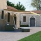 vidaXL Toldo automático LED sensor de viento amarillo blanco 450x300cm vidaXL Toldo automático LED sensor de viento amarillo blanco 450x300cm