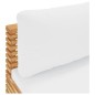 vidaXL Sofá central jardín con cojines madera maciza teca color crema vidaXL Sofá central jardín con cojines madera maciza teca color crema