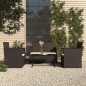 vidaXL Muebles de jardín con cojines 4 piezas ratán sintético negro