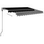 vidaXL Toldo manual retráctil con LED antracita 350x250 cm vidaXL Toldo manual retráctil con LED antracita 350x250 cm