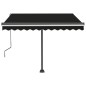 vidaXL Toldo manual retráctil con LED antracita 350x250 cm vidaXL Toldo manual retráctil con LED antracita 350x250 cm