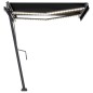 vidaXL Toldo manual retráctil con LED antracita 350x250 cm vidaXL Toldo manual retráctil con LED antracita 350x250 cm