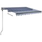 vidaXL Toldo de pie manual retráctil azul y blanco 300x250 cm vidaXL Toldo de pie manual retráctil azul y blanco 300x250 cm