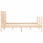 vidaXL Estructura de cama con cabecero madera maciza 140x190 cm vidaXL Estructura de cama con cabecero madera maciza 140x190 cm