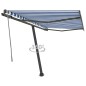 vidaXL Toldo de pie automático azul y blanco 350x250 cm vidaXL Toldo de pie automático azul y blanco 350x250 cm