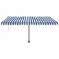 vidaXL Toldo de pie automático azul y blanco 450x300 cm vidaXL Toldo de pie automático azul y blanco 450x300 cm